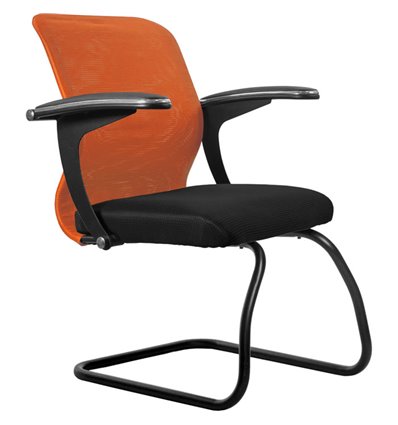 Кресло Метта SU-M-4F2 оранжевый для посетителя, сетка/ткань