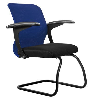 Кресло Метта SU-M-4F2 синий для посетителя, сетка/ткань