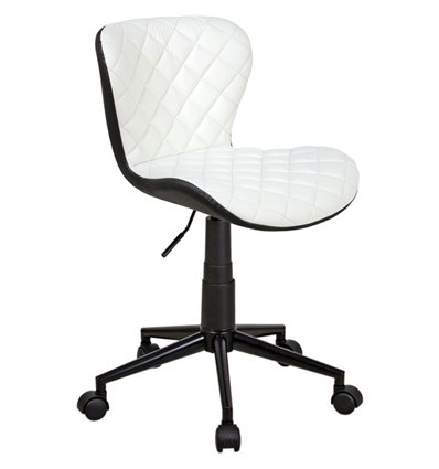 Кресло Бренд WX-970 для оператора, экокожа, цвет белый/черный