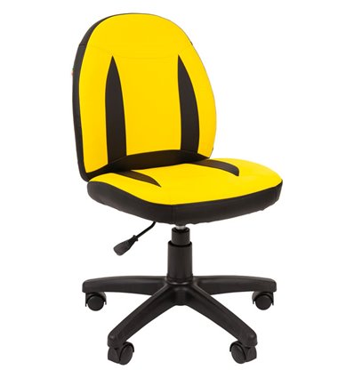 Кресло CHAIRMAN KIDS 122 Black Yellow детское, экокожа, цвет черный/желтый