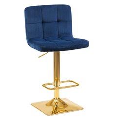 Барный стул DOBRIN Goldie LM-5016 синий, велюр фото 1