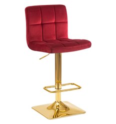 Барный стул DOBRIN Goldie LM-5016 бордовый, велюр фото 1