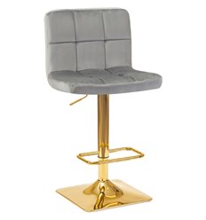 Барный стул DOBRIN Goldie LM-5016 серый, велюр фото 1