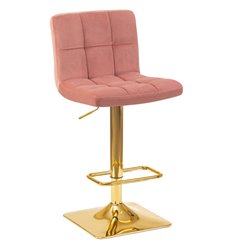 Барный стул DOBRIN Goldie LM-5016 пудро-розовый, велюр фото 1