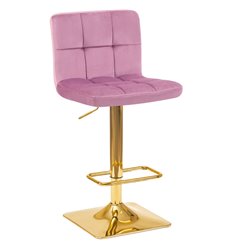 Барный стул DOBRIN Goldie LM-5016 пудро-сиреневый, велюр фото 1