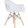 Стул Eames DAW LMZL-PP620 прозрачный пластик, ножки светлый бук фото 4