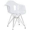 Стул Eames DAW LMZL-PP620B прозрачный пластик, ножки хром фото 1