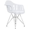 Стул Eames DAW LMZL-PP620B прозрачный пластик, ножки хром фото 3