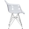 Стул Eames DAW LMZL-PP620B прозрачный пластик, ножки хром фото 4