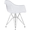 Стул Eames DAW LMZL-PP620B прозрачный пластик, ножки хром фото 5