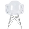 Стул Eames DAW LMZL-PP620B прозрачный пластик, ножки хром фото 2