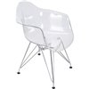 Стул Eames DAW LMZL-PP620B прозрачный пластик, ножки хром фото 7