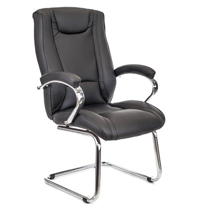 Кресло EVERPROF ARGO CF PU Black для посетителя, экокожа, цвет черный