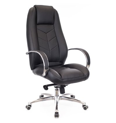 Кресло EVERPROF DRIFT Full AL M Black для руководителя, натуральная кожа, цвет черный