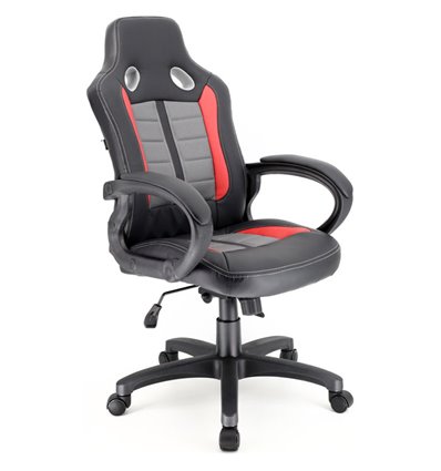 Кресло EVERPROF Forsage PU игровое, экокожа/ткань, цвет черный/красный