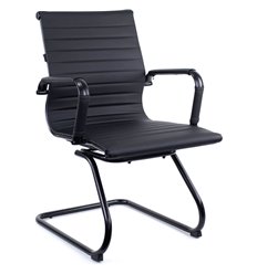 Кресло EVERPROF LEO CF Black PU для посетителя, экокожа, цвет черный