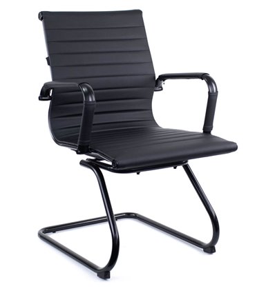 Кресло EVERPROF LEO CF Black PU для посетителя, экокожа, цвет черный