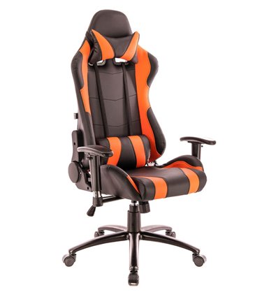 Кресло EVERPROF Lotus S2 PU Orange игровое, экокожа, цвет оранжевый/черный