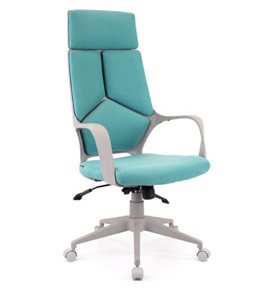 Кресло EVERPROF Trio Grey TM Blue для руководителя, ткань, цвет бирюзовый