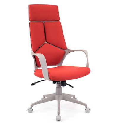 Кресло EVERPROF Trio Grey TM Red для руководителя, ткань, цвет красный