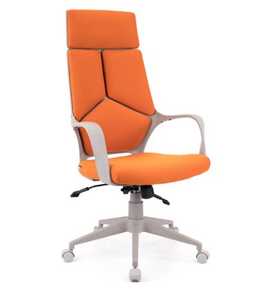 Кресло EVERPROF Trio Grey TM Orange для руководителя, ткань, цвет оранжевый