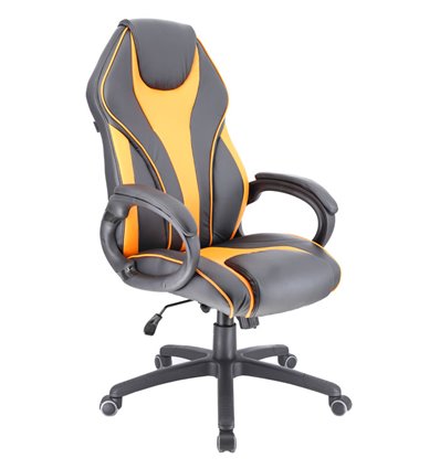 Кресло EVERPROF Wing TM Orange игровое, экокожа, цвет черный/оранжевый