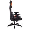 Кресло Zombie VIKING TANK ORANGE игровое, экокожа, цвет черный/оранжевый/белый фото 3
