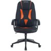 Кресло Zombie VIKING-8/BL+OR игровое, экокожа, цвет черный/оранжевый фото 2