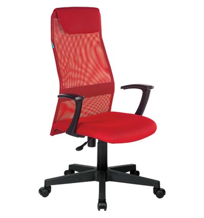 Кресло Бюрократ KB-8/R/TW-97N для руководителя, цвет красный