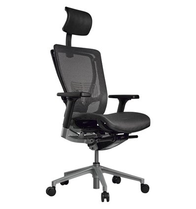 Кресло Schairs AEON - A01S для руководителя, эргономичное, сетка, цвет серый