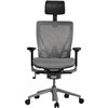 Кресло Schairs AEON - A01S для руководителя, эргономичное, сетка, цвет светло-серый фото 2