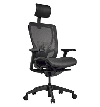 Кресло Schairs AEON - A01B для руководителя, эргономичное, сетка, цвет серый