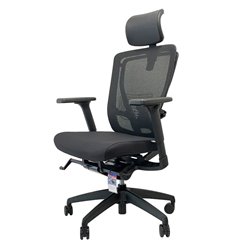 Кресло Schairs AEON - M01B для руководителя, эргономичное, сетка/ткань, цвет черный