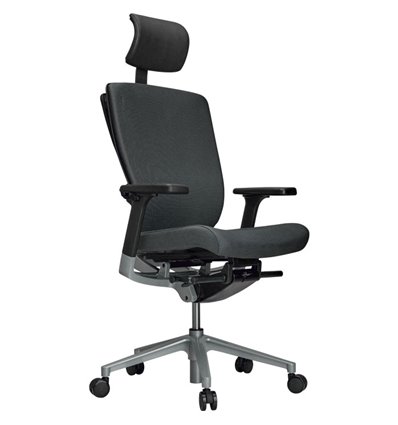 Кресло Schairs AEON - P01S для руководителя, эргономичное, ткань, цвет серый