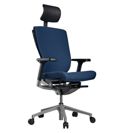 Кресло Schairs AEON - P01S для руководителя, эргономичное, ткань, цвет синий