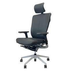 Кресло Schairs AEON - F01SX для руководителя, эргономичное, кожа, цвет черный