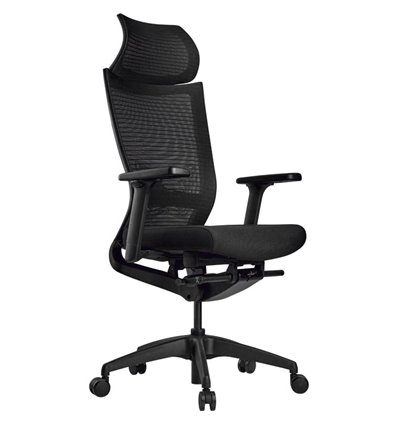 Кресло Schairs ZEN2 - M01B для руководителя, эргономичное, сетка/ткань, цвет черный