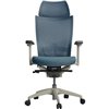 Кресло Schairs ZEN2 - M01W для руководителя, эргономичное, сетка/ткань, цвет голубой фото 2
