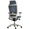 Кресло Schairs ZEN2 - M01W для руководителя, эргономичное, сетка/ткань, цвет голубой фото 4