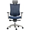 Кресло Schairs TONE-M01W blue для руководителя, эргономичное, сетка/ткань, цвет синий фото 2