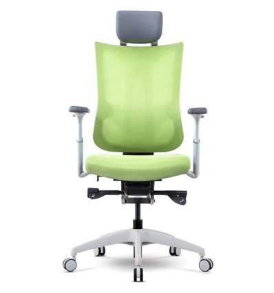 Кресло Schairs TONE-M01W green для руководителя, эргономичное, сетка/ткань, цвет зеленый
