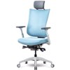 Кресло Schairs TONE-M01W silver blue для руководителя, эргономичное, сетка/ткань, цвет серебристо-голубой фото 1