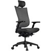 Кресло Schairs TONE-M01B grey для руководителя, эргономичное, сетка/ткань, цвет серый фото 1