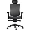 Кресло Schairs TONE-M01B grey для руководителя, эргономичное, сетка/ткань, цвет серый фото 2