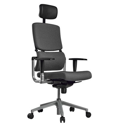 Кресло Schairs MENCHES MEN-101L grey для руководителя, эргономичное, ткань, цвет серый