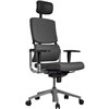 Кресло Schairs MENCHES MEN-101L grey для руководителя, эргономичное, ткань, цвет серый фото 1