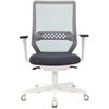 Кресло Бюрократ MC-W611N/DG/417G для руководителя, белый пластик, сетка/ткань, цвет серый фото 2