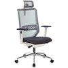 Кресло Бюрократ MC-W612N-H/DG/417G для руководителя, сетка-ткань, цвет серый, белый пластик фото 1