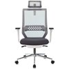 Кресло Бюрократ MC-W612N-H/DG/417G для руководителя, сетка-ткань, цвет серый, белый пластик фото 2