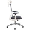 Кресло Бюрократ MC-W612N-H/DG/417G для руководителя, сетка-ткань, цвет серый, белый пластик фото 3